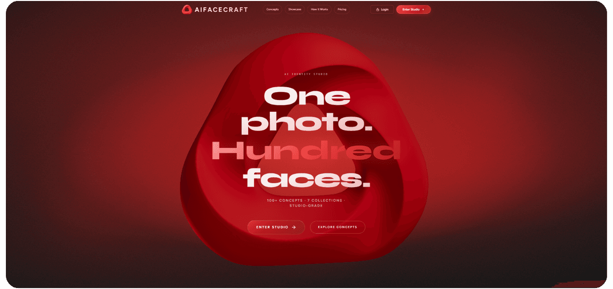 AIFaceCraft product interface