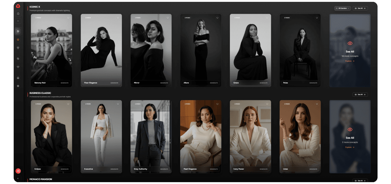 AIFaceCraft Image Studio interface