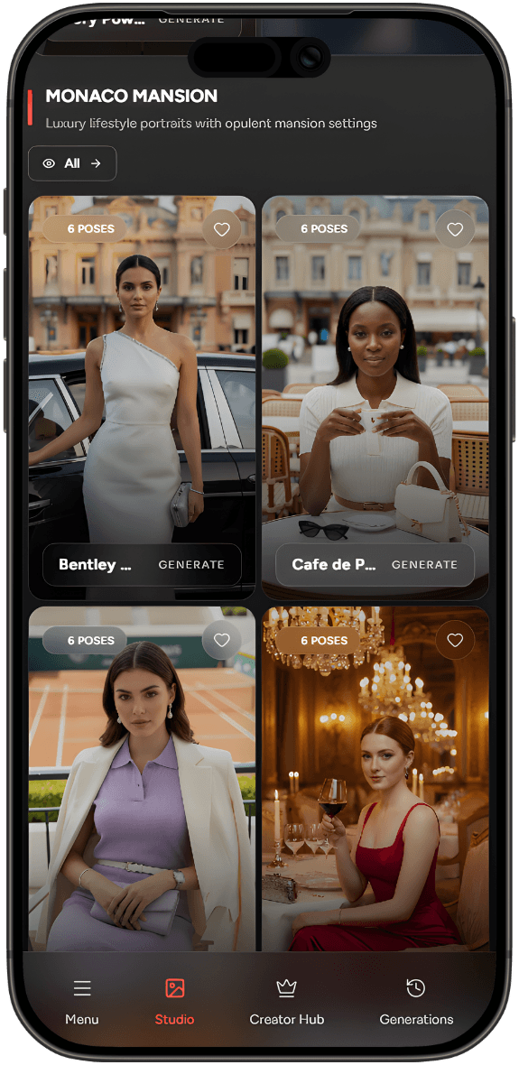 AIFaceCraft mobile creator browsing experience